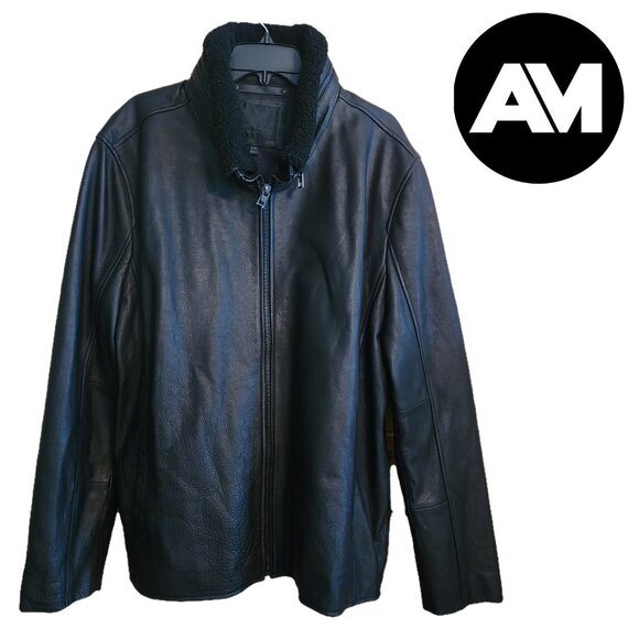Andrew Marc Other - Andrew Marc Brentford Pebbled Leather Jacket NWT Black XXL